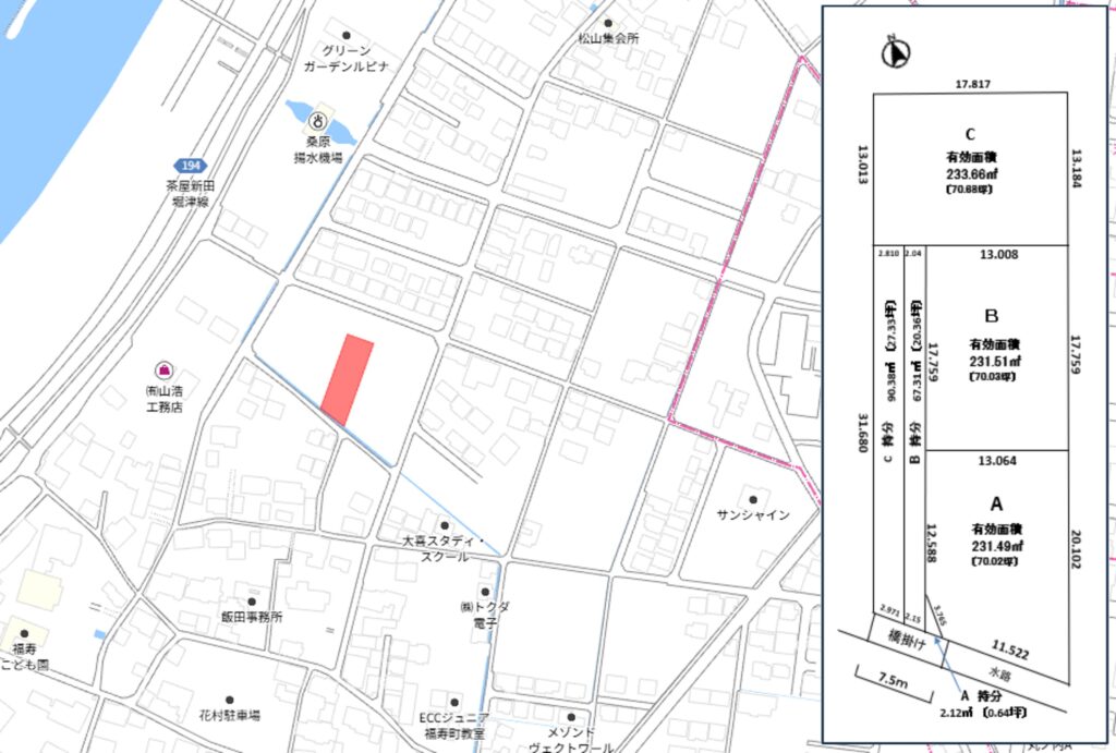 羽島市福寿町本郷字正法寺1309番2　C区画
